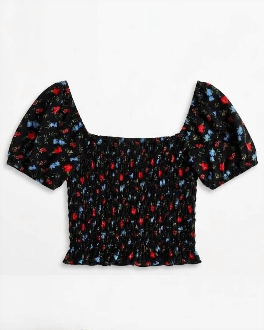 NEW CHERYL CREATIONS girls' smocked ruffle top in black